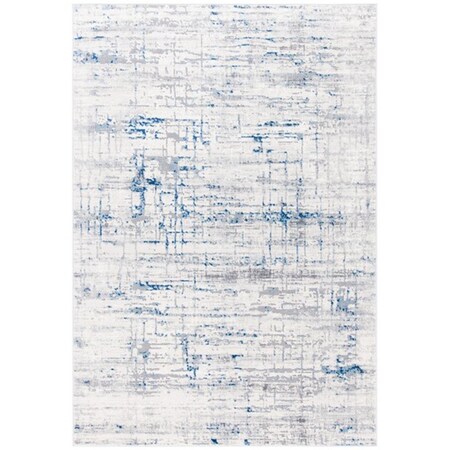 Safavieh 8 x 10 ft. Amelia Contemporary Rectangle Power Loomed Rug Ivory & Blue ALA475A-8